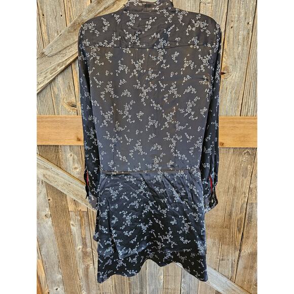 Natalia Tie Neck Dress equipment dress size XS classic floral midi EUC tiered _ - Picture 4 of 8